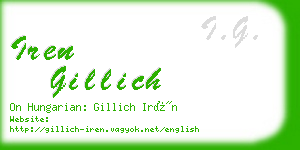 iren gillich business card